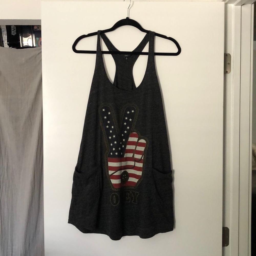 Obey  Long Tank Top